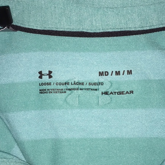 Under Armour ‘Loose Fit’ HeatGear Striped Polo. - Picture 5 of 8